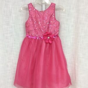 Emily West Pink Size 8 Sequin / Netting Dress